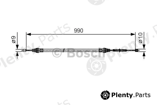 Bosch 1987477751 — Cable Pull, parking brake