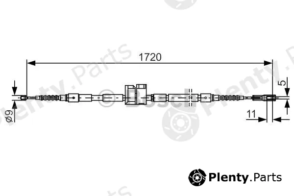 Bosch 1987477882 — Cable Pull, parking brake
