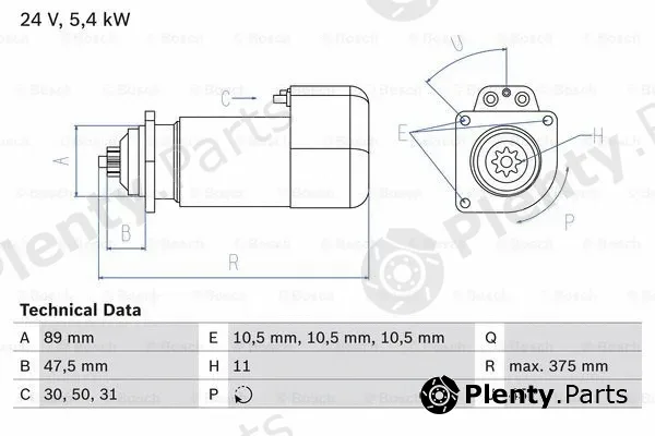 Bosch 0986013260 — Starter