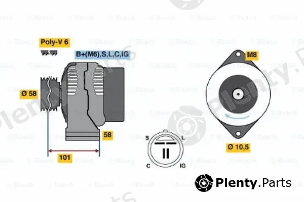 Bosch 0986044511 — Alternator