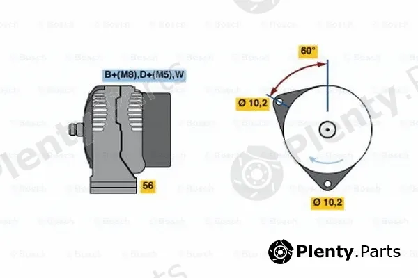 Bosch 0123512502 — Alternator