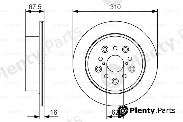 Bosch 0986479R25 — Brake Disc