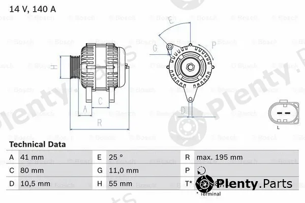 Bosch 0986046210 — Alternator