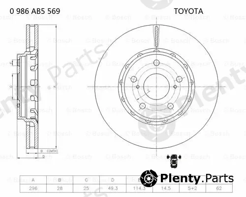 Bosch 0986AB5569 — Brake Disc
