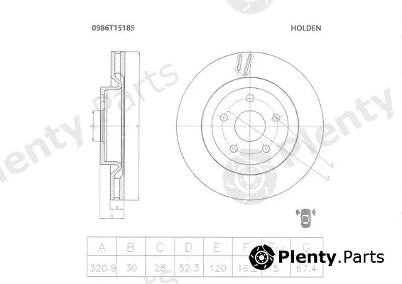 Bosch 0986T15185 — Brake Disc