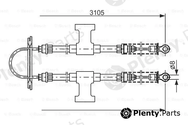 Bosch 1987477388 — Cable Pull, parking brake