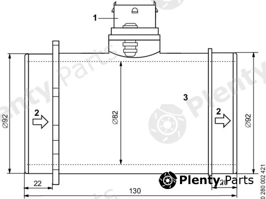 Bosch 0281002421 — Mass Air Flow Sensor