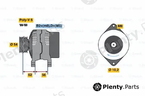 Bosch 0124225050 — Alternator