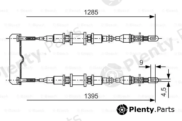 Bosch 1987477253 — Cable Pull, parking brake
