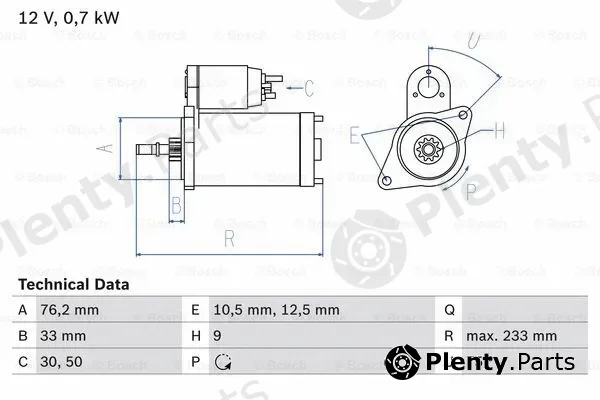 Bosch 0986010530 — Starter
