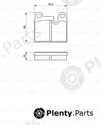 Bosch 0986424283 — Brake Pad Set, disc brake