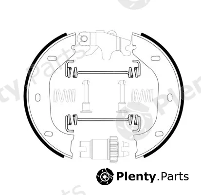 Bosch 0204113801 — Brake Shoe Set, parking brake