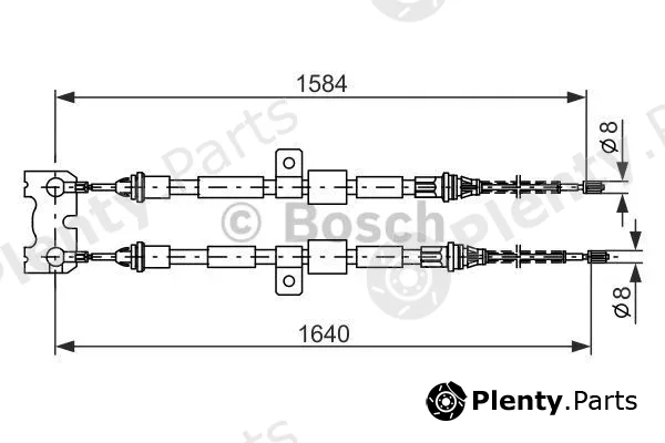 Bosch 1987477345 — Cable Pull, parking brake