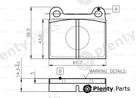 Bosch 0986TB2470 — Brake Pad Set, disc brake Economic