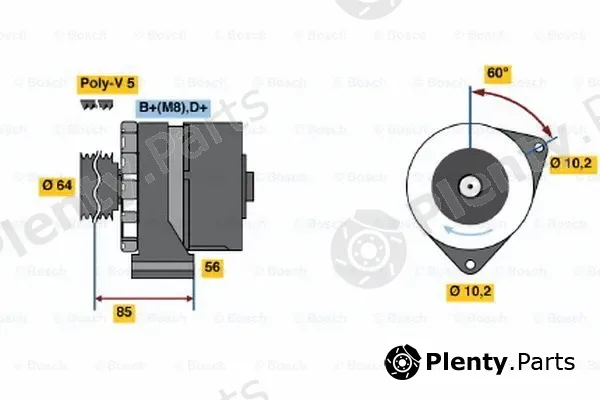 Bosch 0986033900 — Alternator