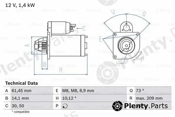 Bosch 0986022121 — Starter