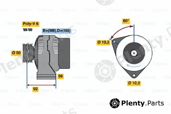 Bosch 0123510068 — Alternator