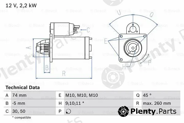 Bosch 0986016950 — Starter