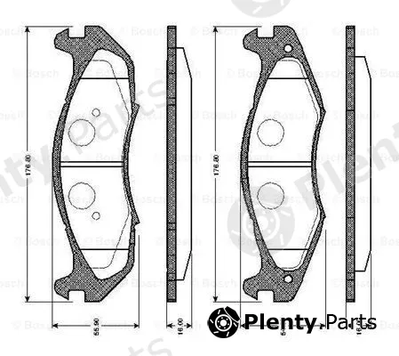 Bosch 0986TB2253 — Brake Pad Set, disc brake Economic