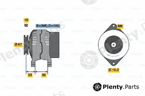 Bosch 0123100002 — Alternator