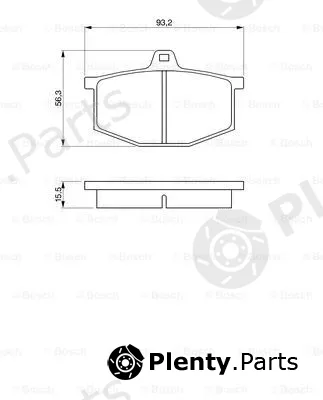 Bosch 0986464801 — Brake Pad Set, disc brake