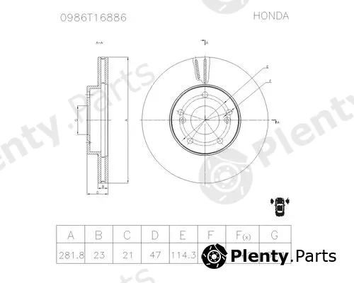 Bosch 0986T16886 — Brake Disc