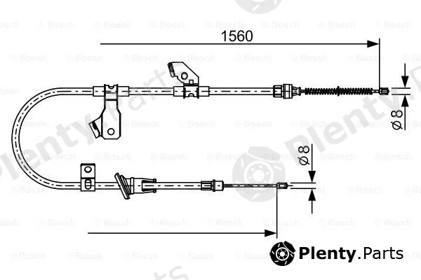 Bosch 1987482626 — Cable Pull, parking brake