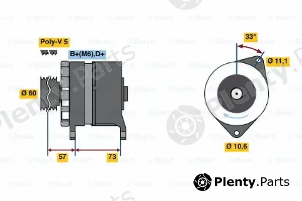 Bosch 0986037130 — Alternator