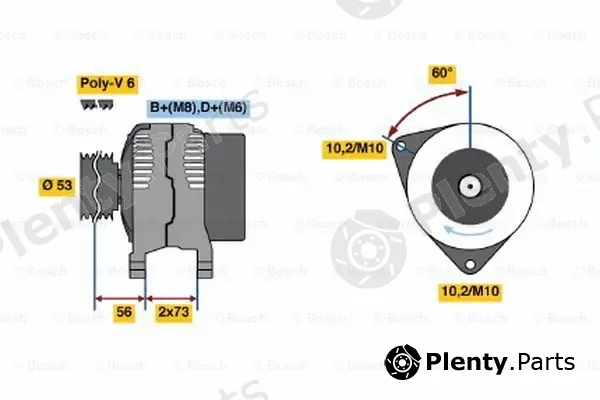 Bosch 0123320012 — Alternator