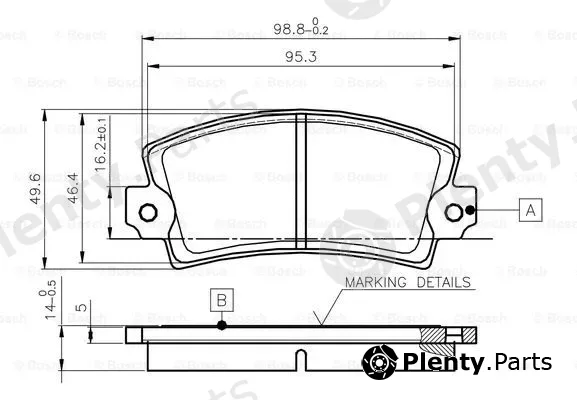 Bosch 0986TB2477 — Brake Pad Set, disc brake