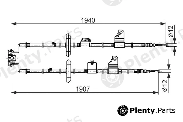 Bosch 1987482858 — Cable Pull, parking brake