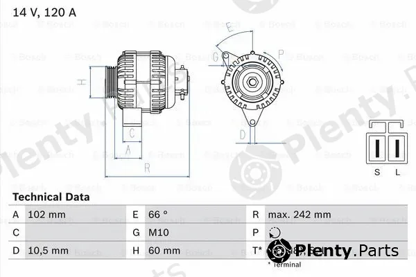Bosch 0986049550 — Alternator
