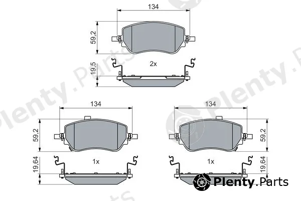 Bosch 0986460015 — Brake Pad Set, disc brake