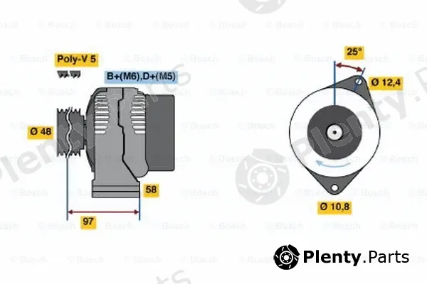 Bosch 0986044621 — Alternator