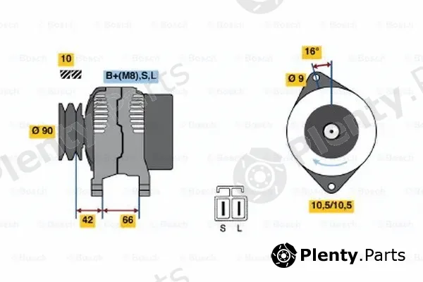 Bosch 0986045521 — Alternator