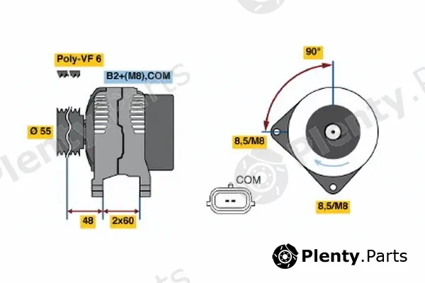 Bosch 0124425071 — Alternator