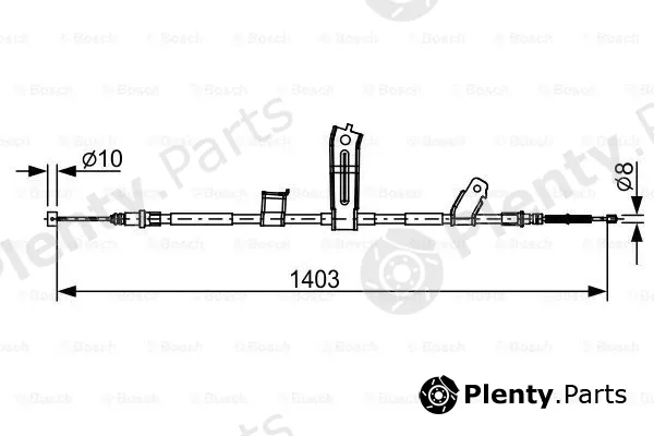Bosch 1987482522 — Cable Pull, parking brake