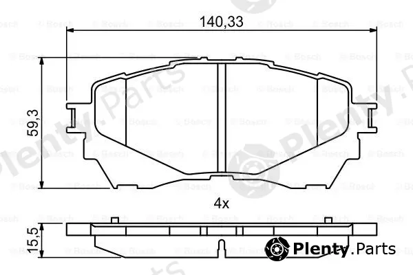 Bosch 0986494793 — Brake Pad Set, disc brake