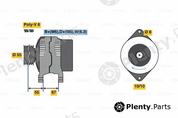 Bosch 0986080900 — Alternator