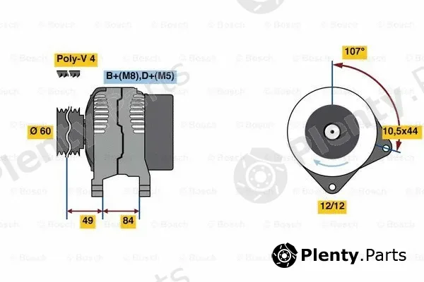 Bosch 0986080550 — Alternator