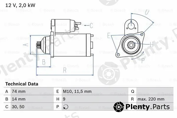 Bosch 0986023560 — Starter