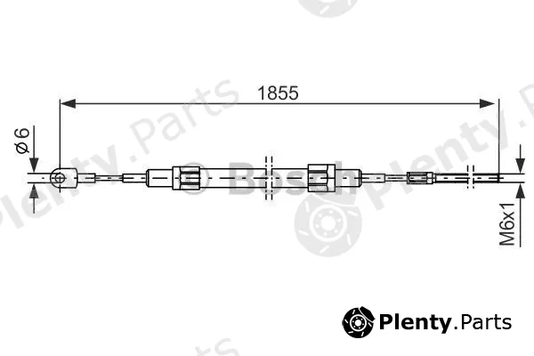 Bosch 1987477074 — Cable Pull, parking brake