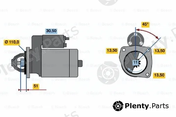 Bosch 0001231036 — Starter