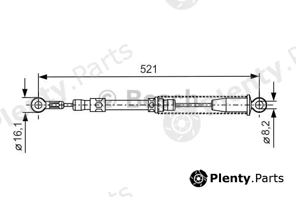 Bosch 1987477091 — Cable Pull, parking brake