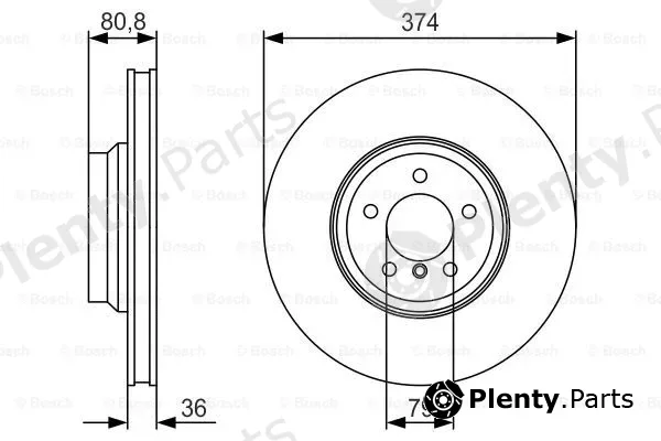 Bosch 0986479R35 — Brake Disc