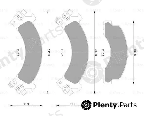 Bosch 0986AB2341 — Brake Pad Set, disc brake