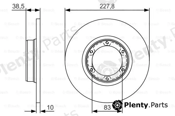 Bosch 0986479R65 — Brake Disc