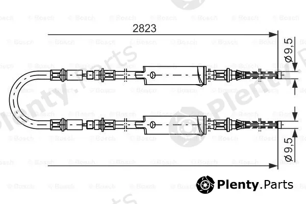 Bosch 1987477369 — Cable Pull, parking brake