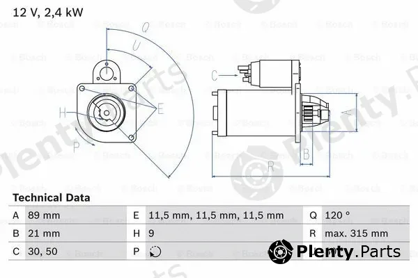 Bosch 0986011020 — Starter