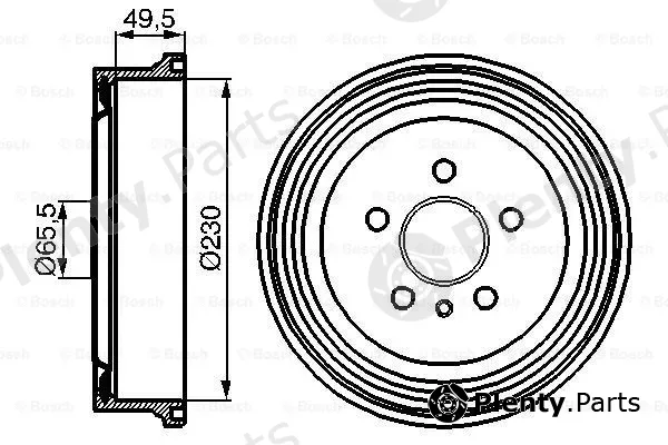 Bosch 0986477104 — Brake Drum